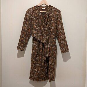 Made in Japan La.Sumer High Quality Vintage Floral Print Long Sleeve Dress Size6